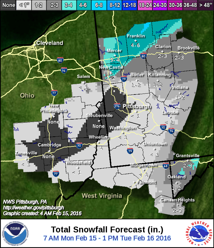 Forecast Analysis Feb. 1516 Winter Storm Pittsburgh Snow Day
