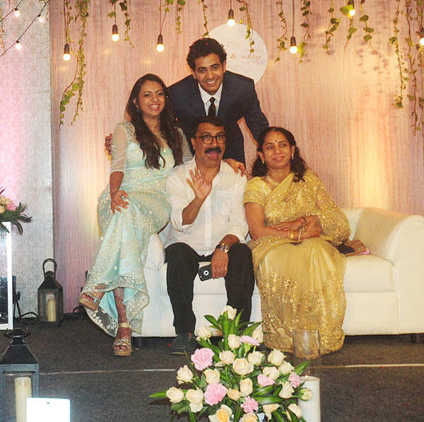 VK Prakash and Sajitha Prakash during their daughter Kavya