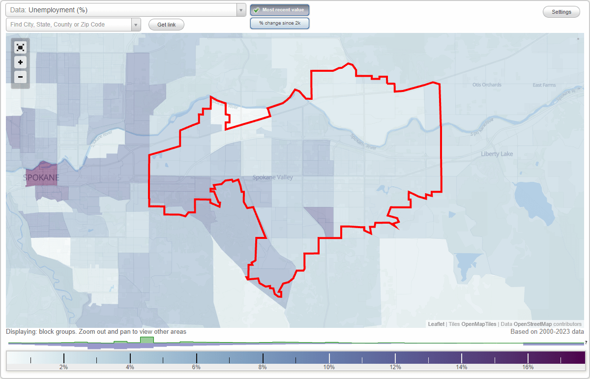 Work and Jobs in Spokane Valley, Washington (WA) Detailed