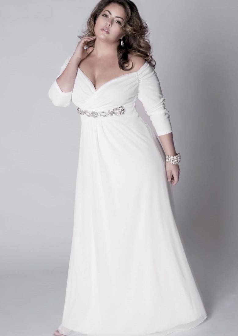 White prom dress plus size PlusLook.eu Collection