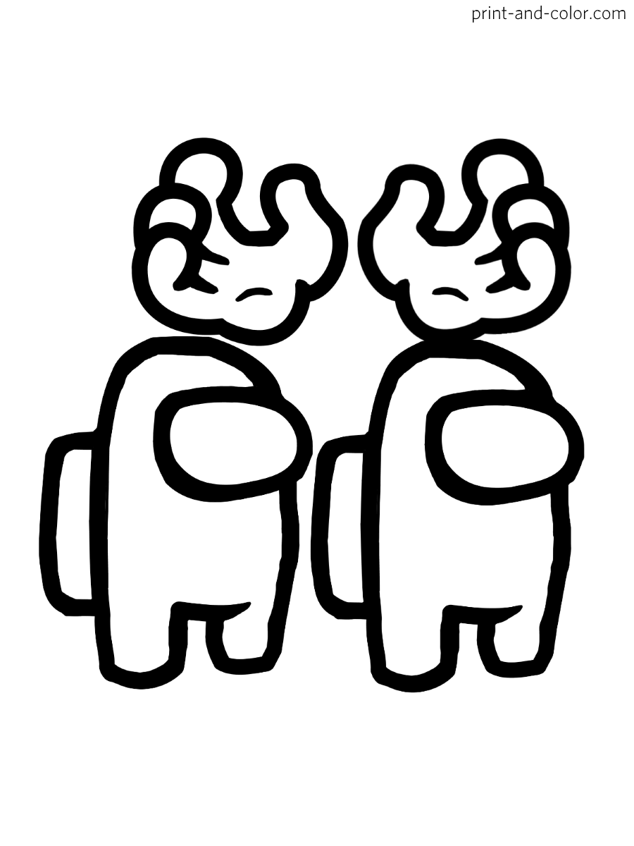 Among Us coloring pages Print and