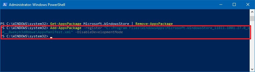 powershell Install Windows Store App itself Super User
