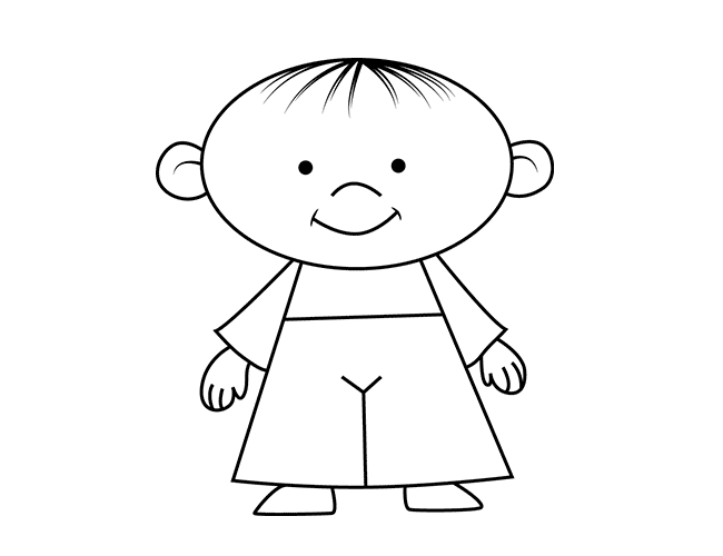 нарисованный мальчик и девочка карандашом