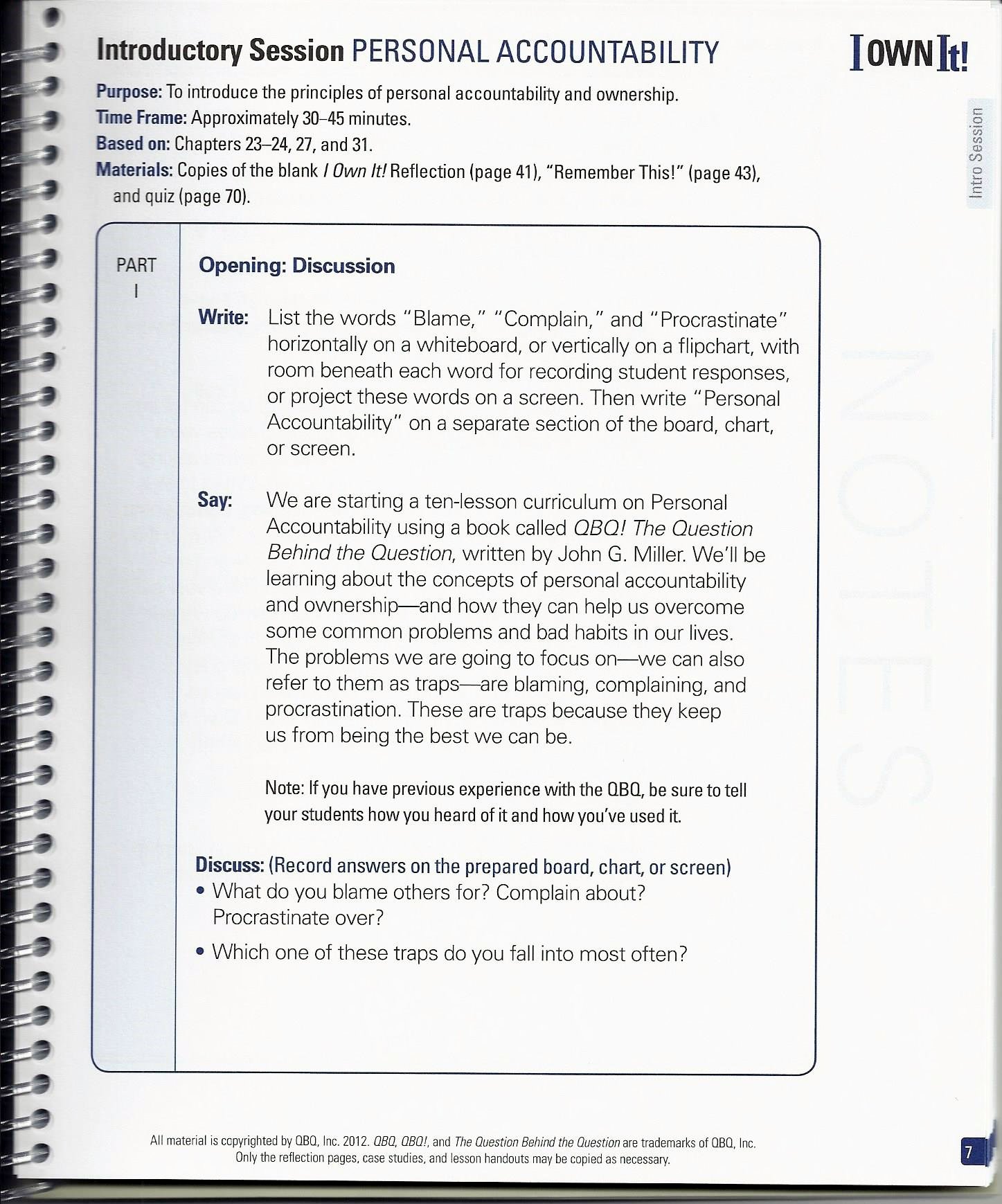 Accountability Curriculum