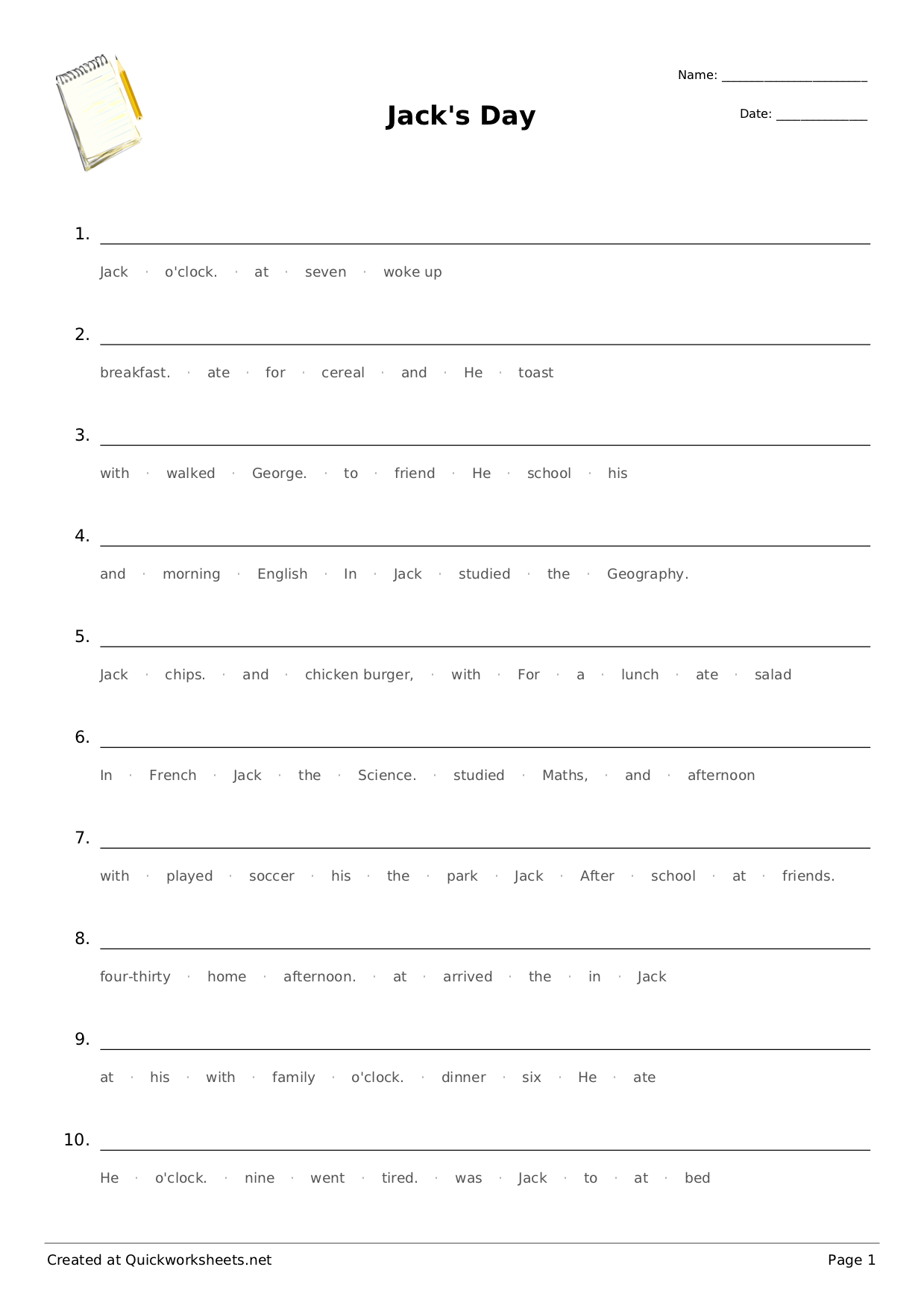Word Scramble, Wordsearch, Crossword, Matching Pairs and