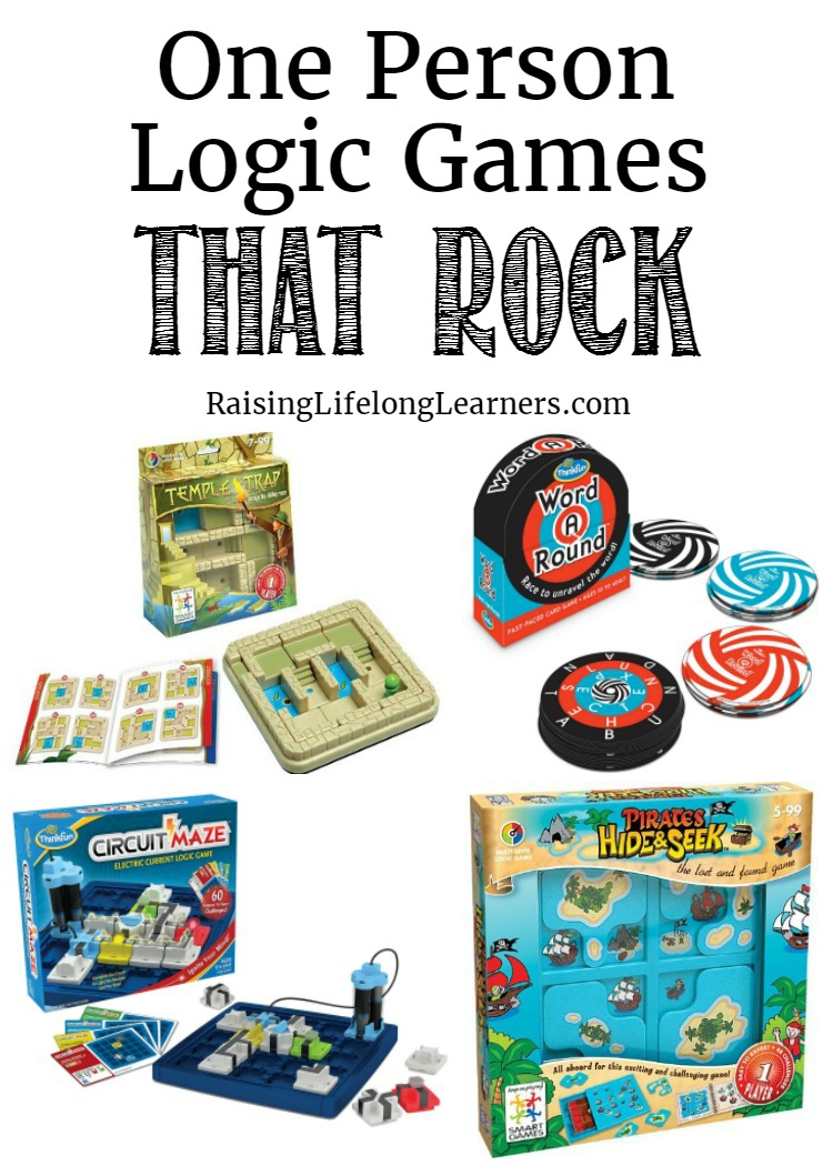 Learning Through Play with One Person Logic Games that Rock