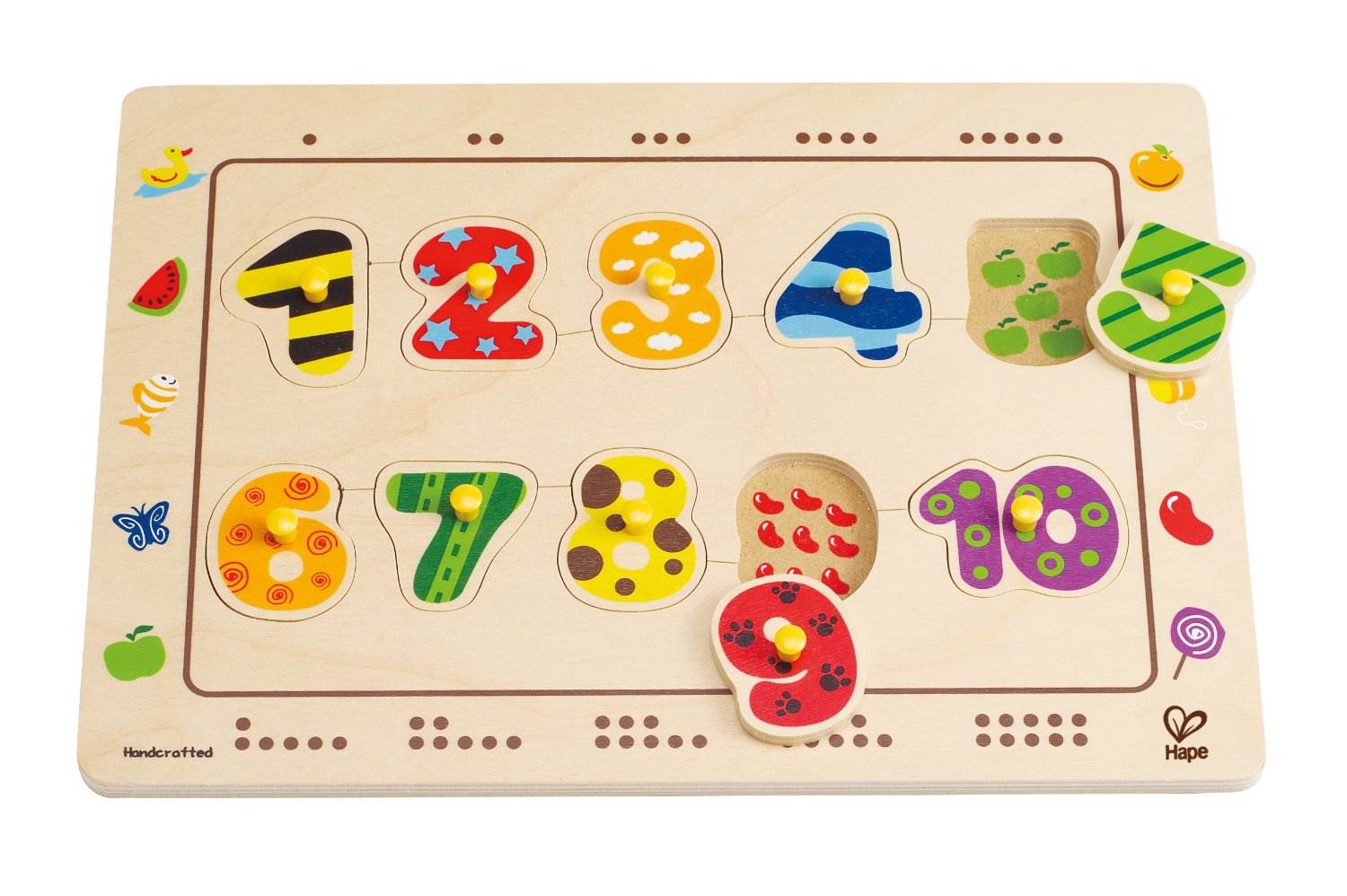 HAPE NUMBERS MATCHING PUZZLE Raptor