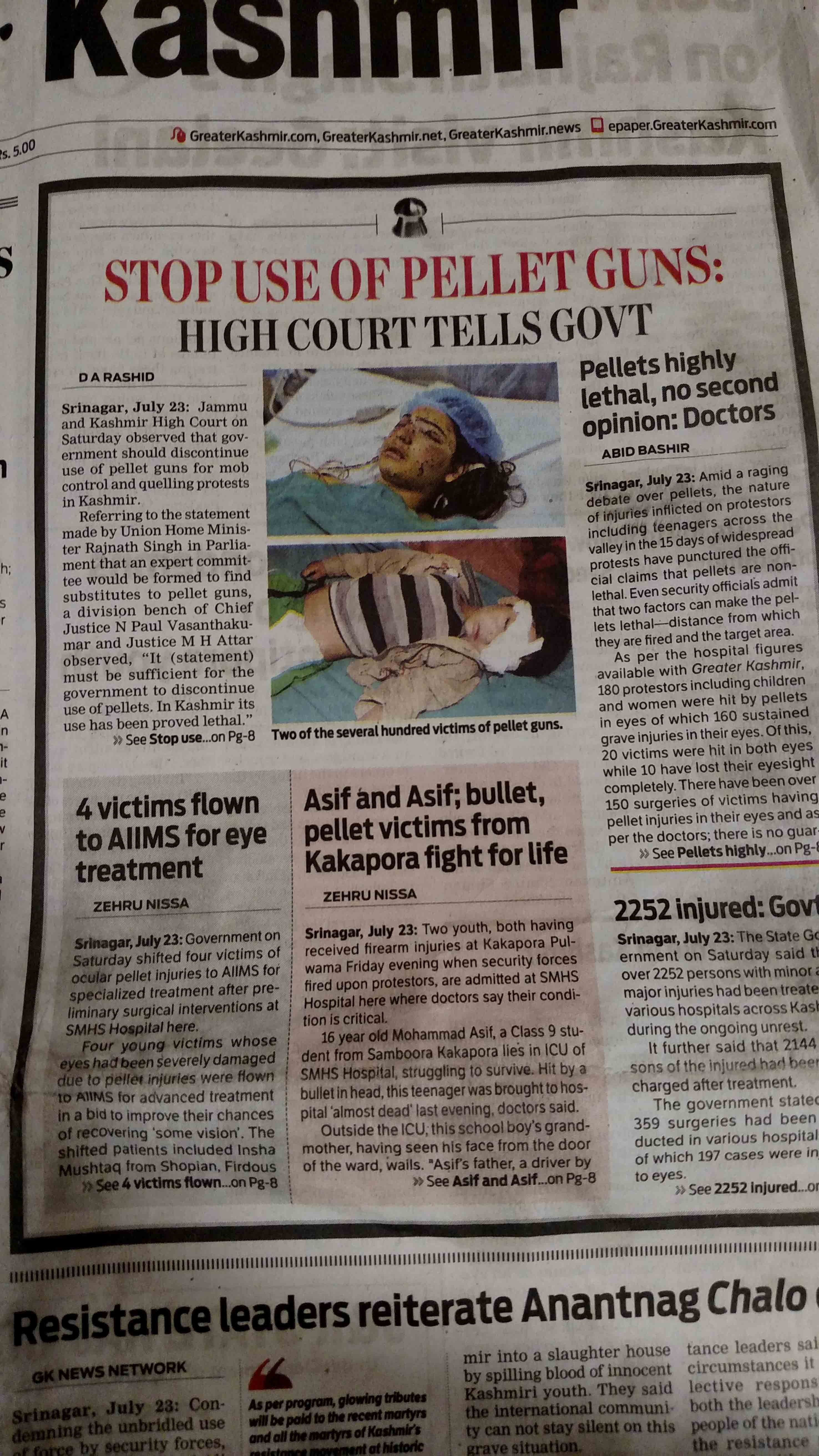 Paralysed life of locals in Kashmir AUTHOR RIMPLE