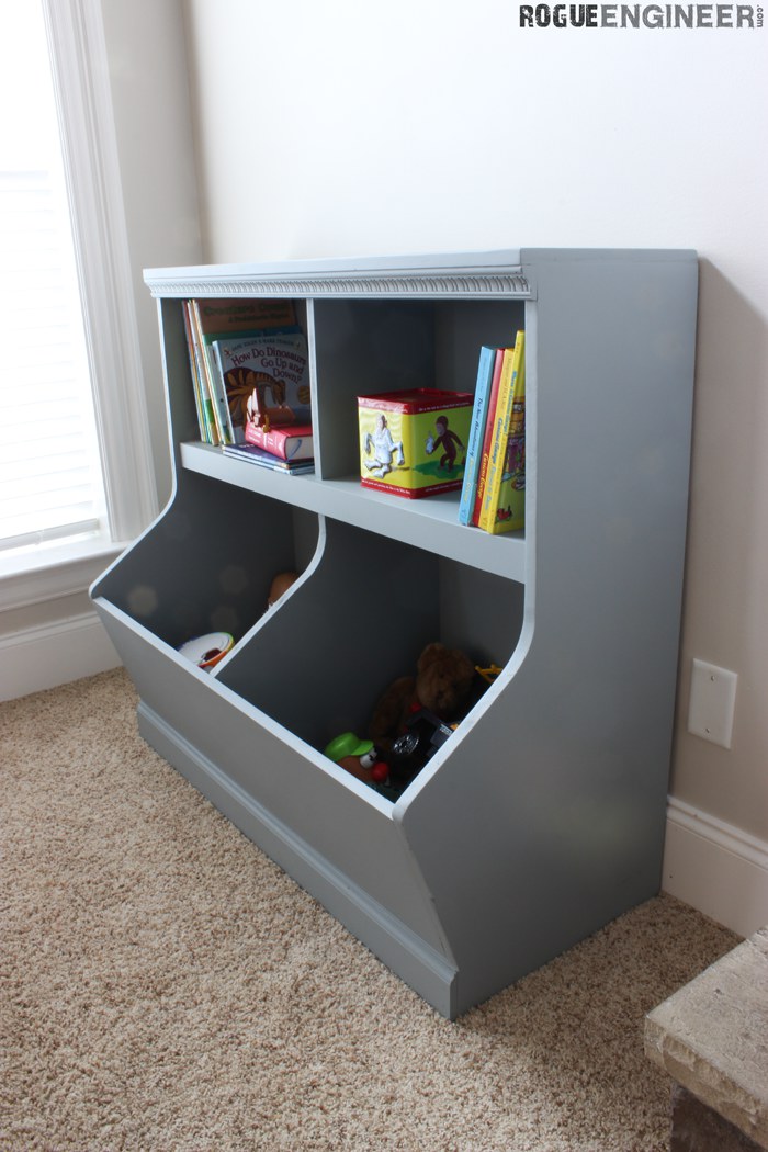 Ana White Bookcase Toy Storage Featuring Rogue Engineer