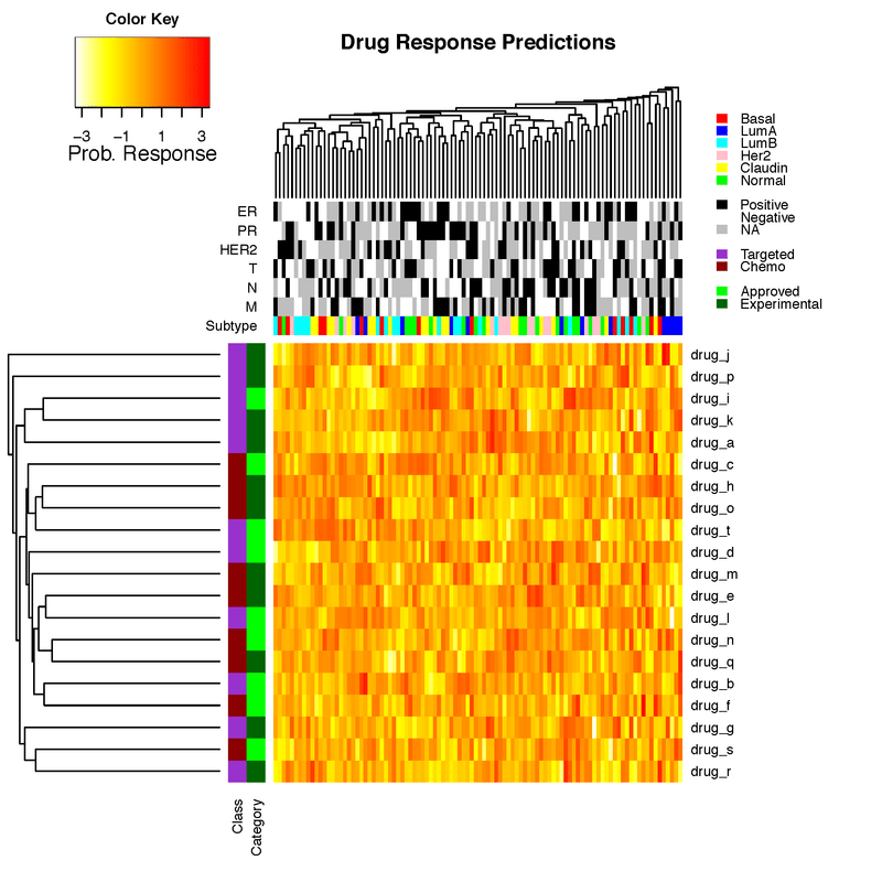 How Do I Draw A Heatmap In R With Both A Color Key And Multiple Color Side Bars?