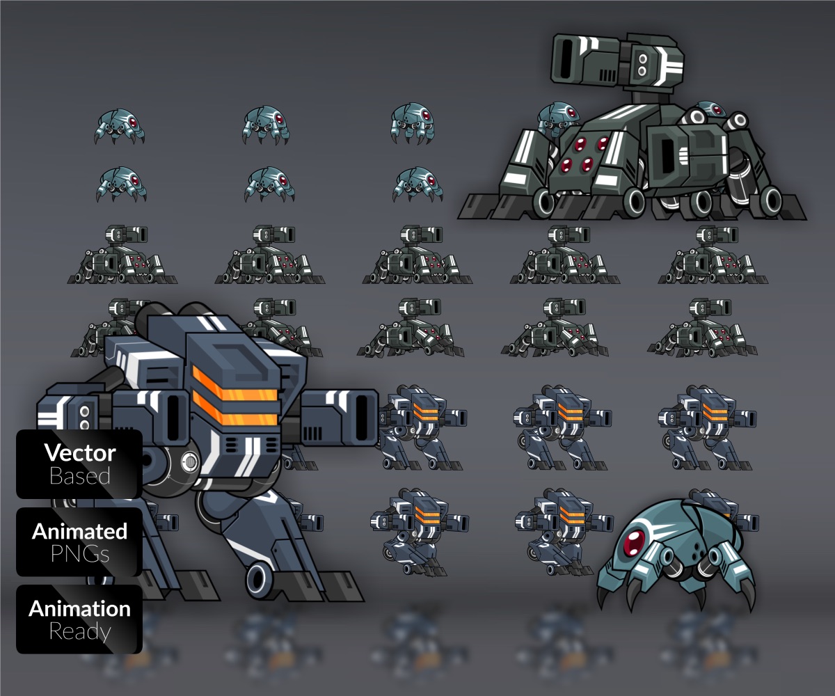 Character Set The Mechs 2 Game Art Partners