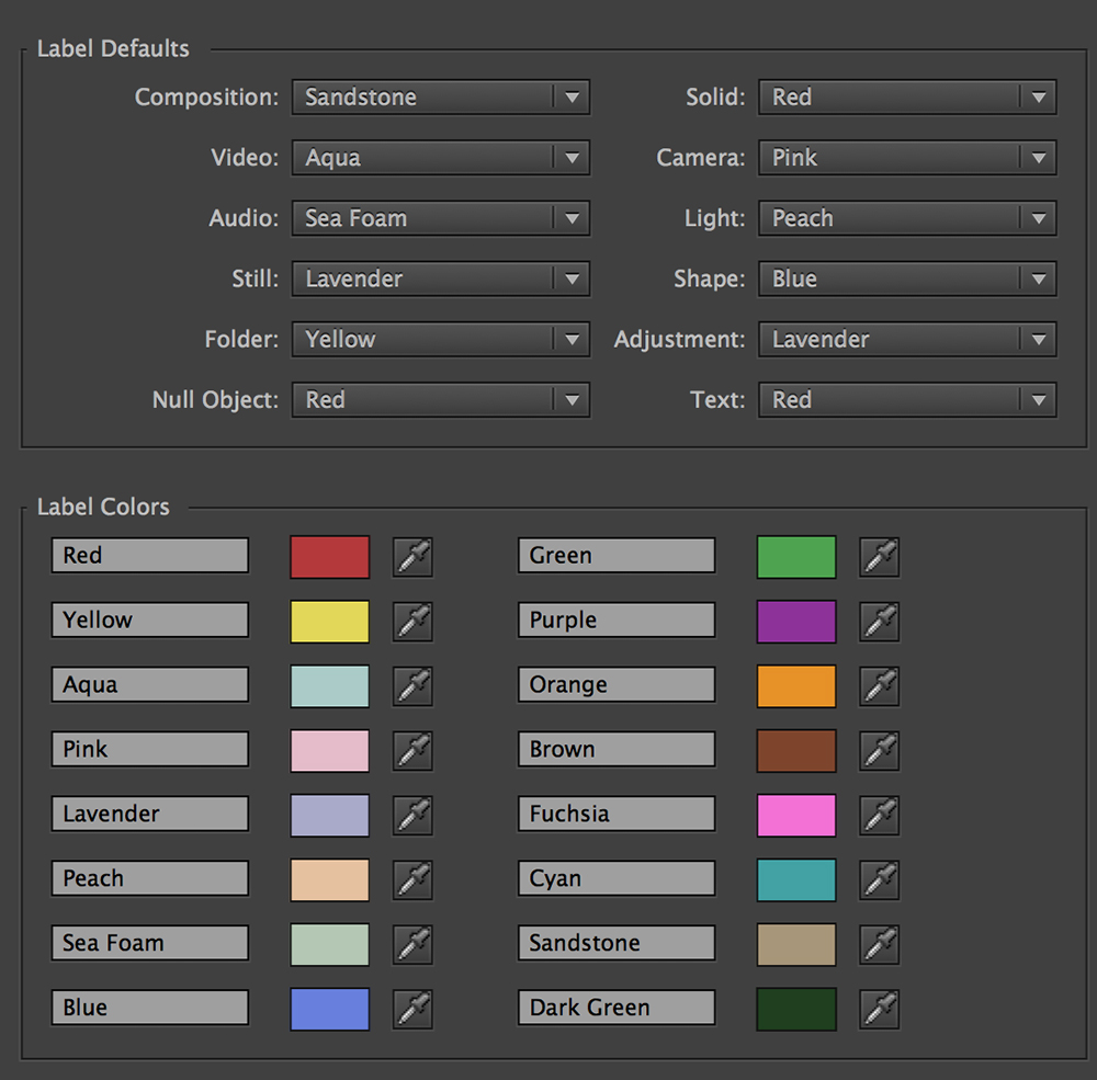 After Effects Quick Tip Changing Label Colors The Beat A Blog by PremiumBeat