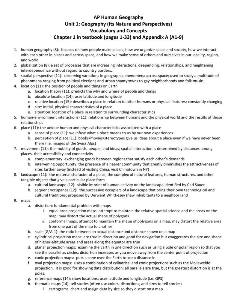 Amsco Ap Human Geography Unit 17 Practice Exam Answer Key A