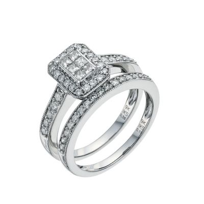 H.Samuel Perfect Fit 9ct White Gold 3 / 4 Carat Diamond