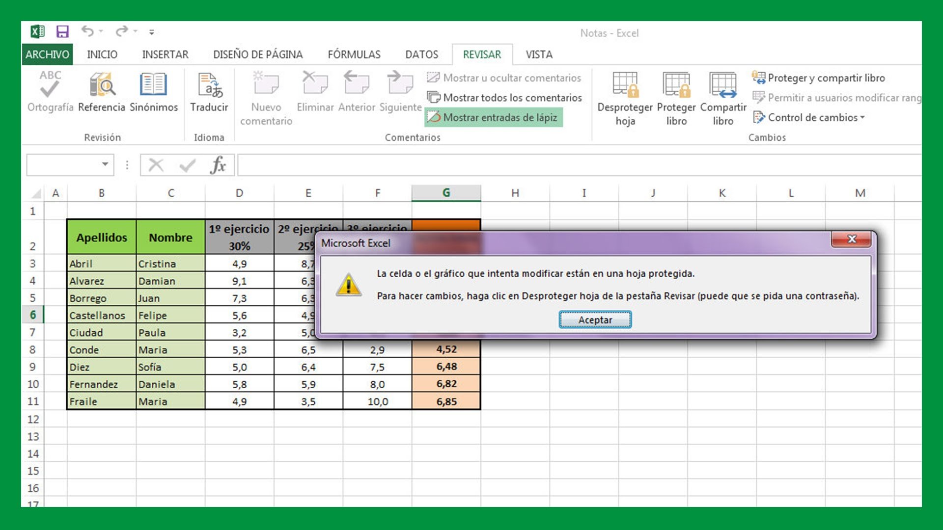 Excel Bloquear celdas y ocultar fórmulas en Excel