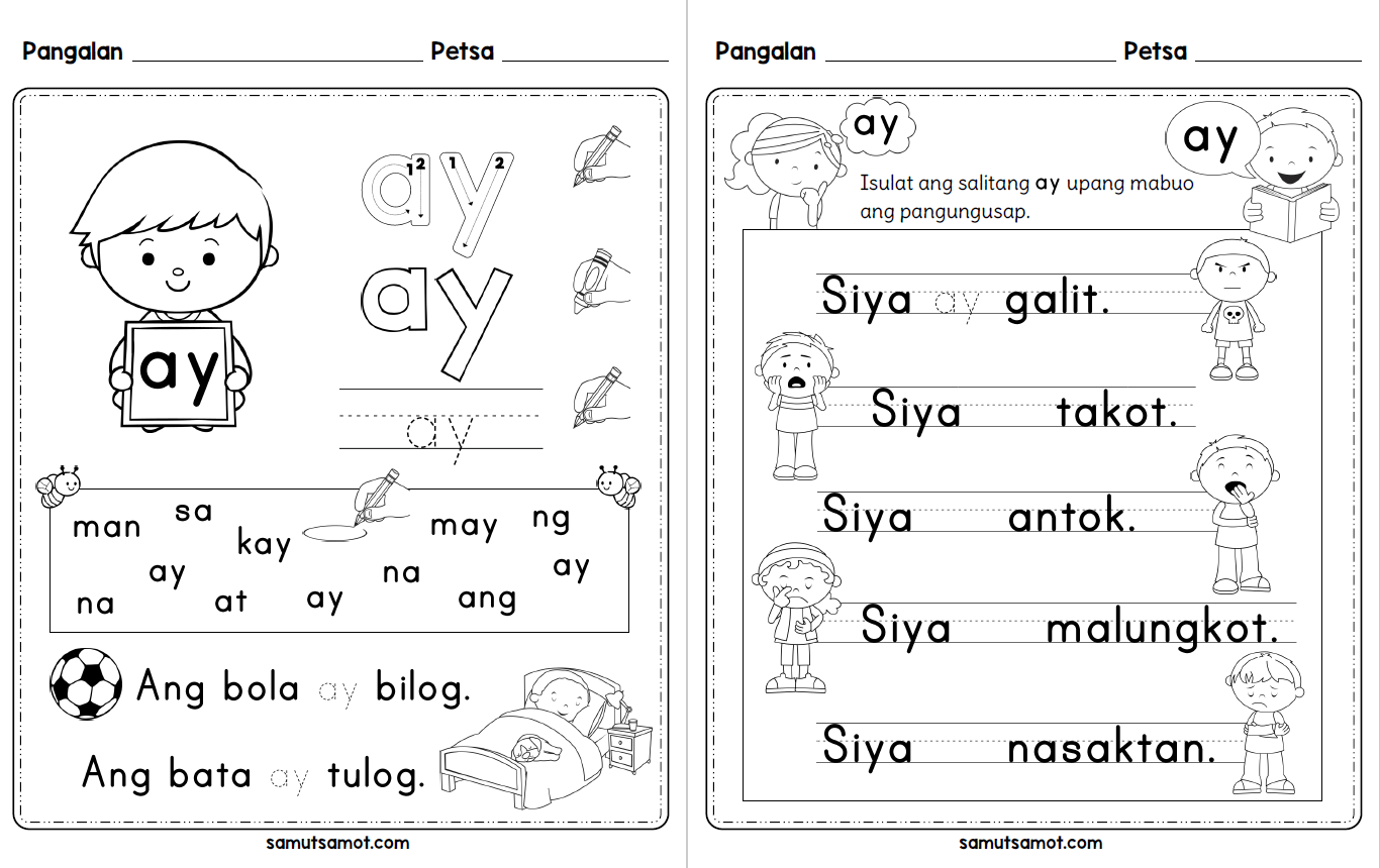 Filipino Sight Words Worksheets Samutsamot