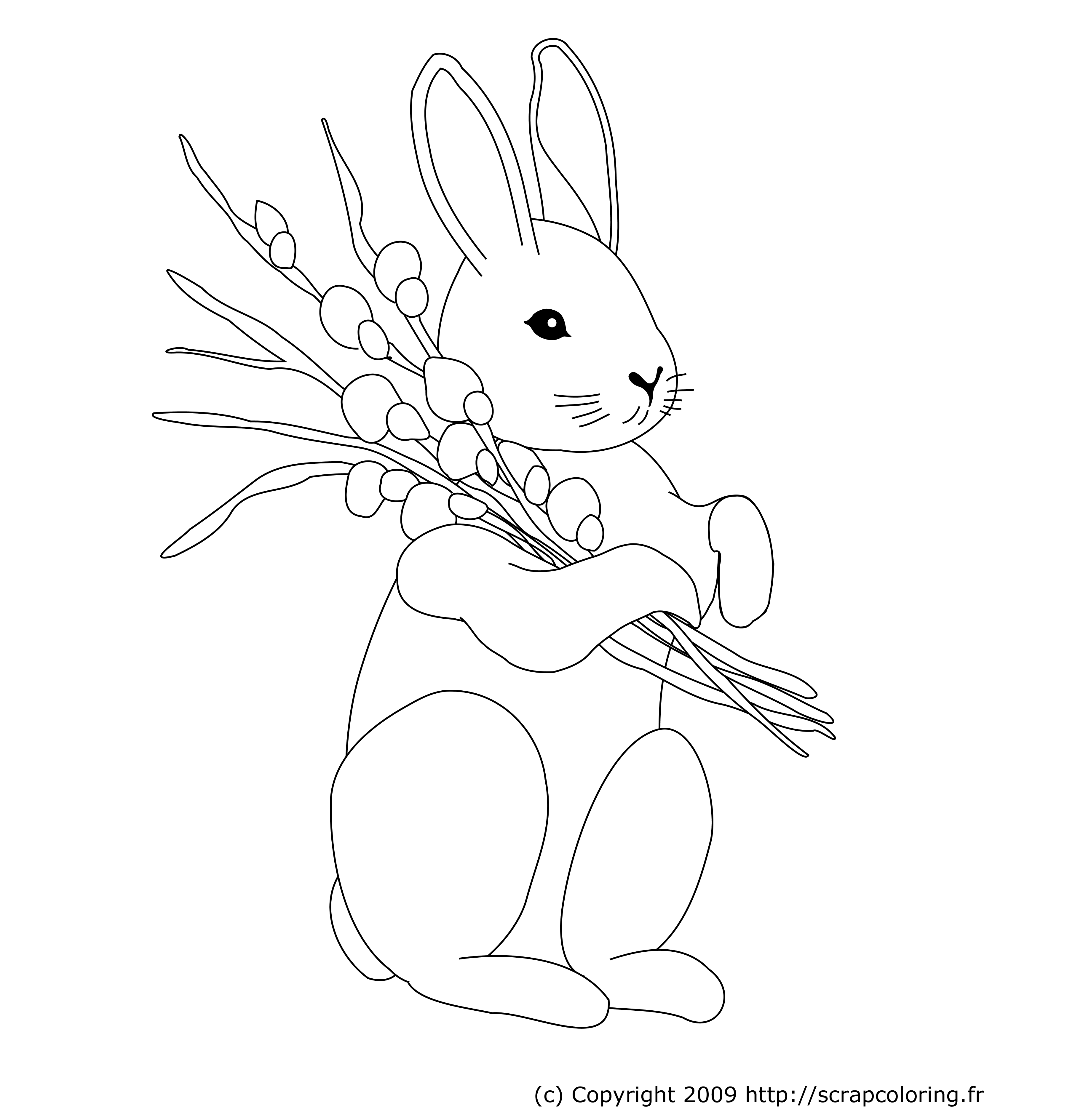 Coloriage Lapin De Paques