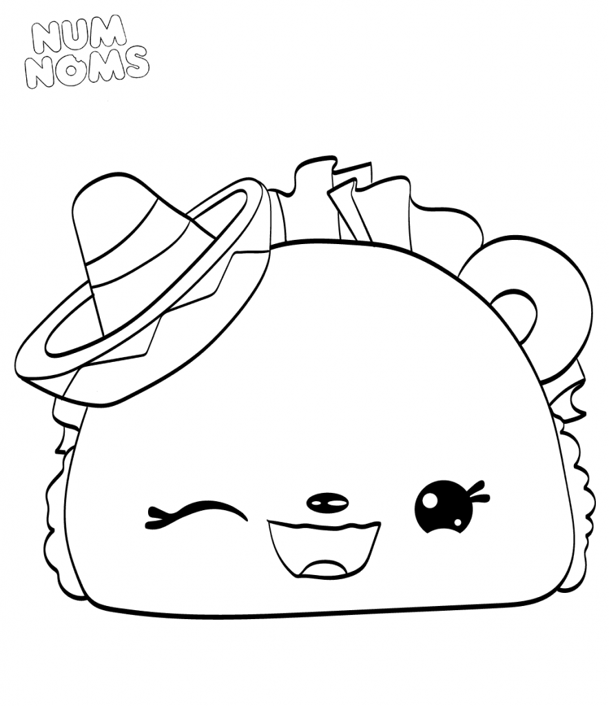 Num Noms Colouring Pages To Print Novocom Top
