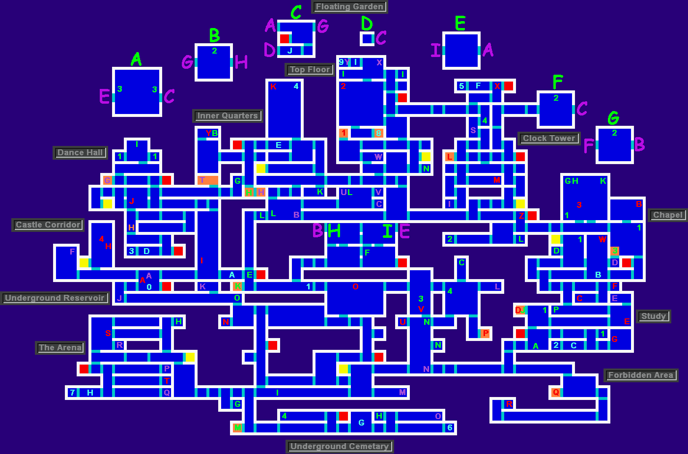 Castlevania Aria of Sorrow Map