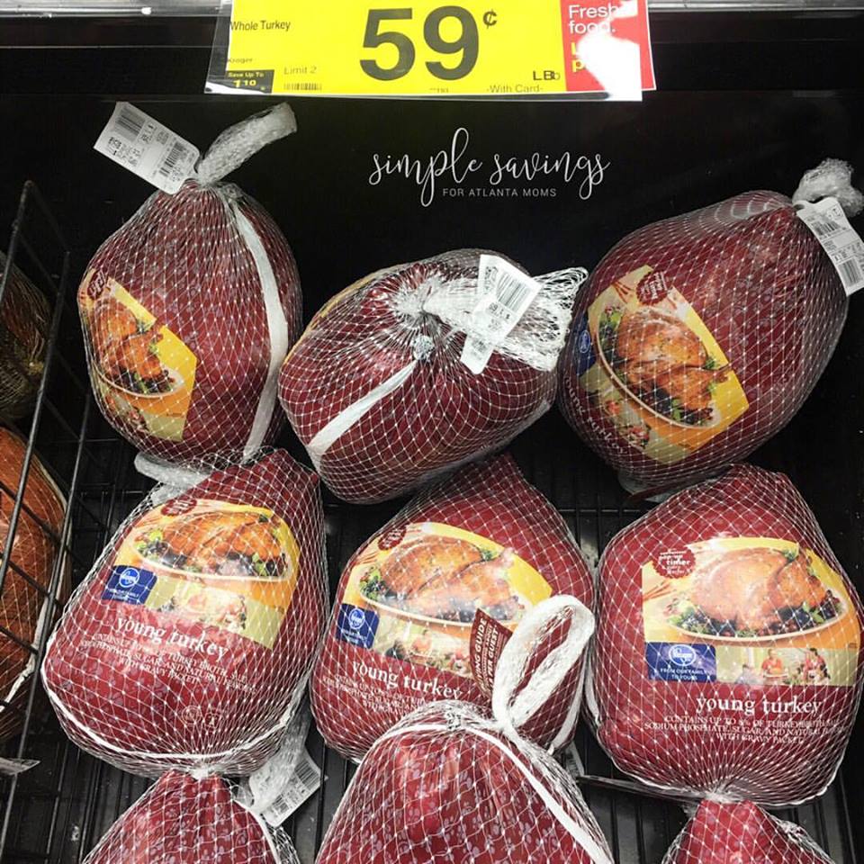 0.59 each lb Kroger Turkey
