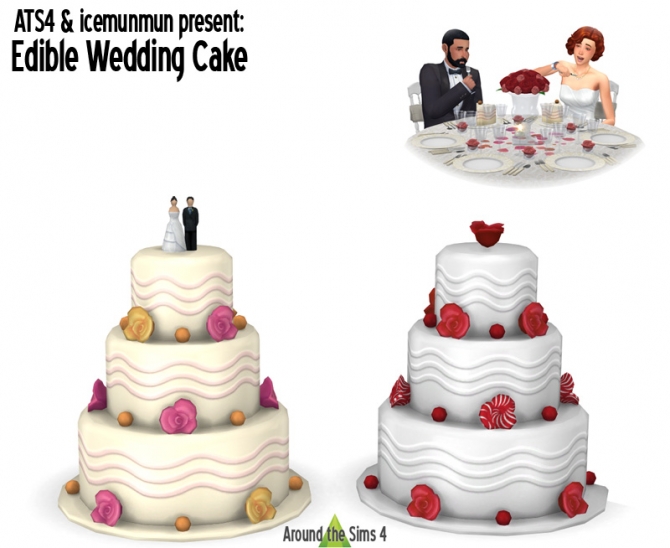Edible Wedding Cake at Around the Sims 4 » Sims 4 Updates
