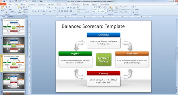 Free Balanced Scorecard PowerPoint Template