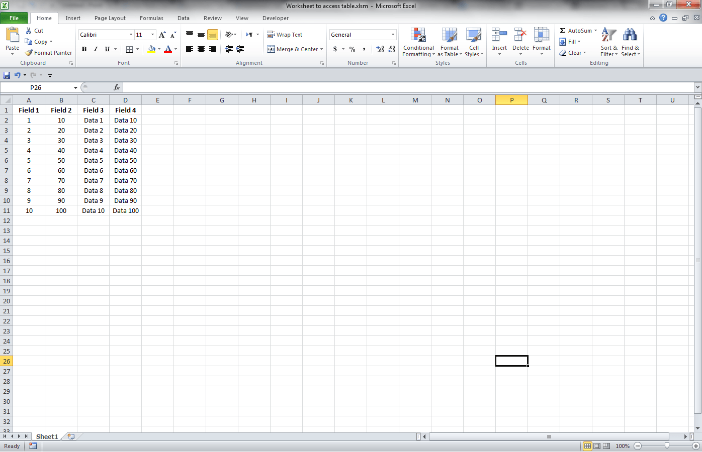 Excel VBA, Export Worksheet to Blank Access Table VBA