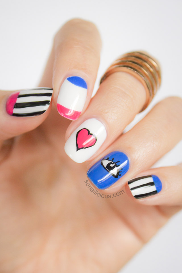 Funky Love Valentines Day Nail Art Tutorial