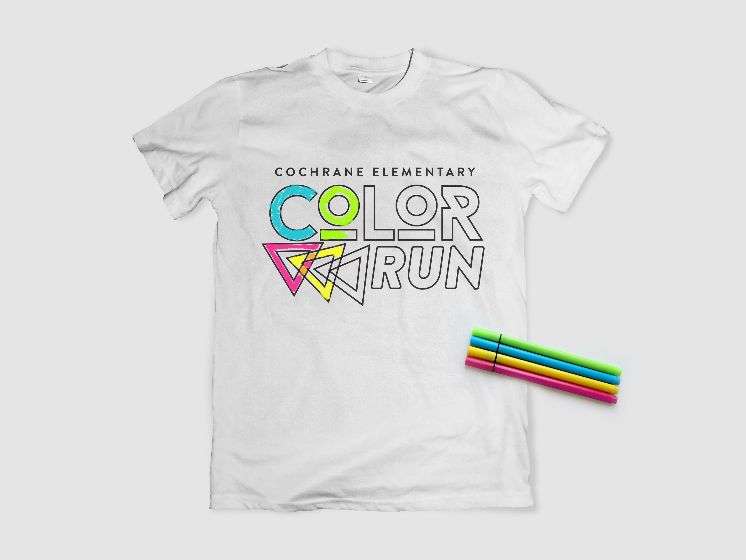 White T Shirt Colour Run BETC