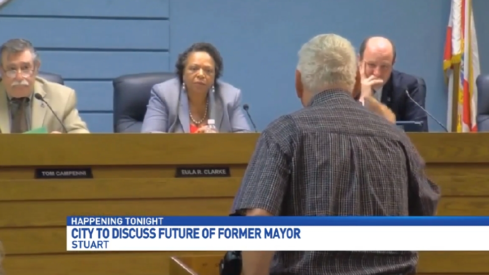 City of Stuart to discuss future of former mayor accused