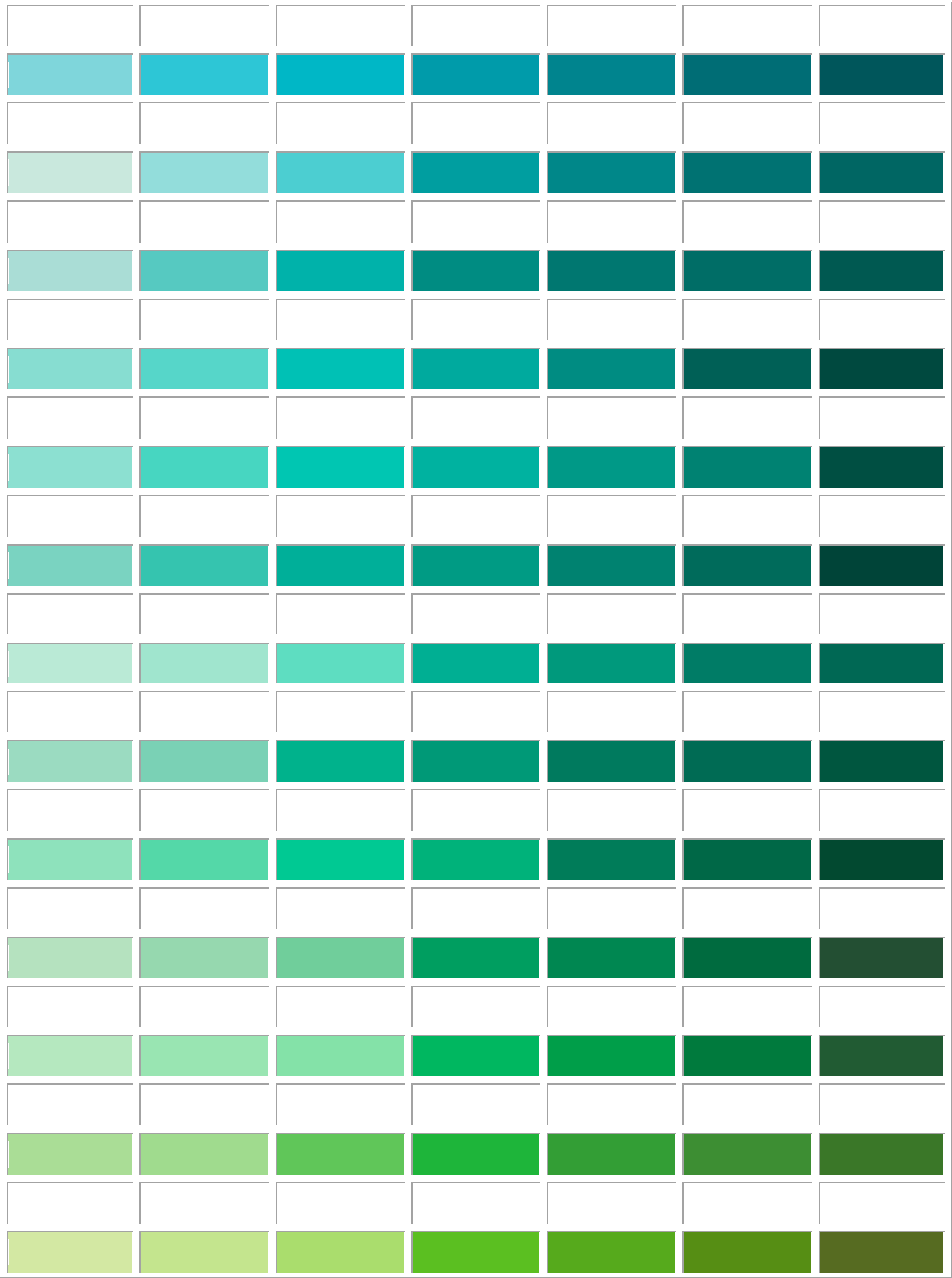 Pms color chart in Word and Pdf formats page 5 of 11