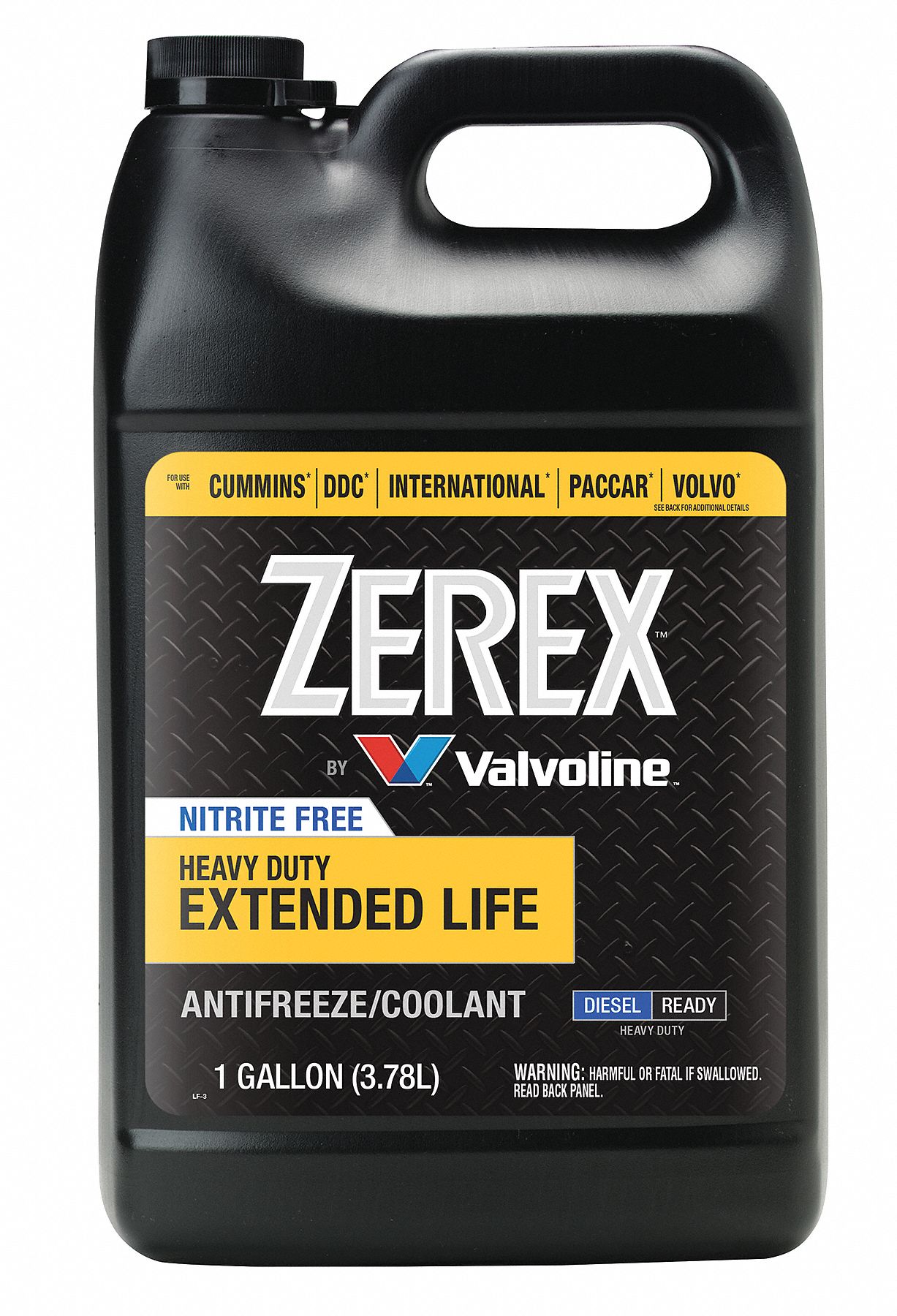 ZEREX Antifreeze Coolant, 1 gal, Plastic Bottle, Dilution Ratio 50/50, 36 °F Freezing Point