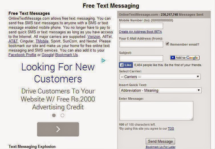 Send Anonymous Text Messages Free Online