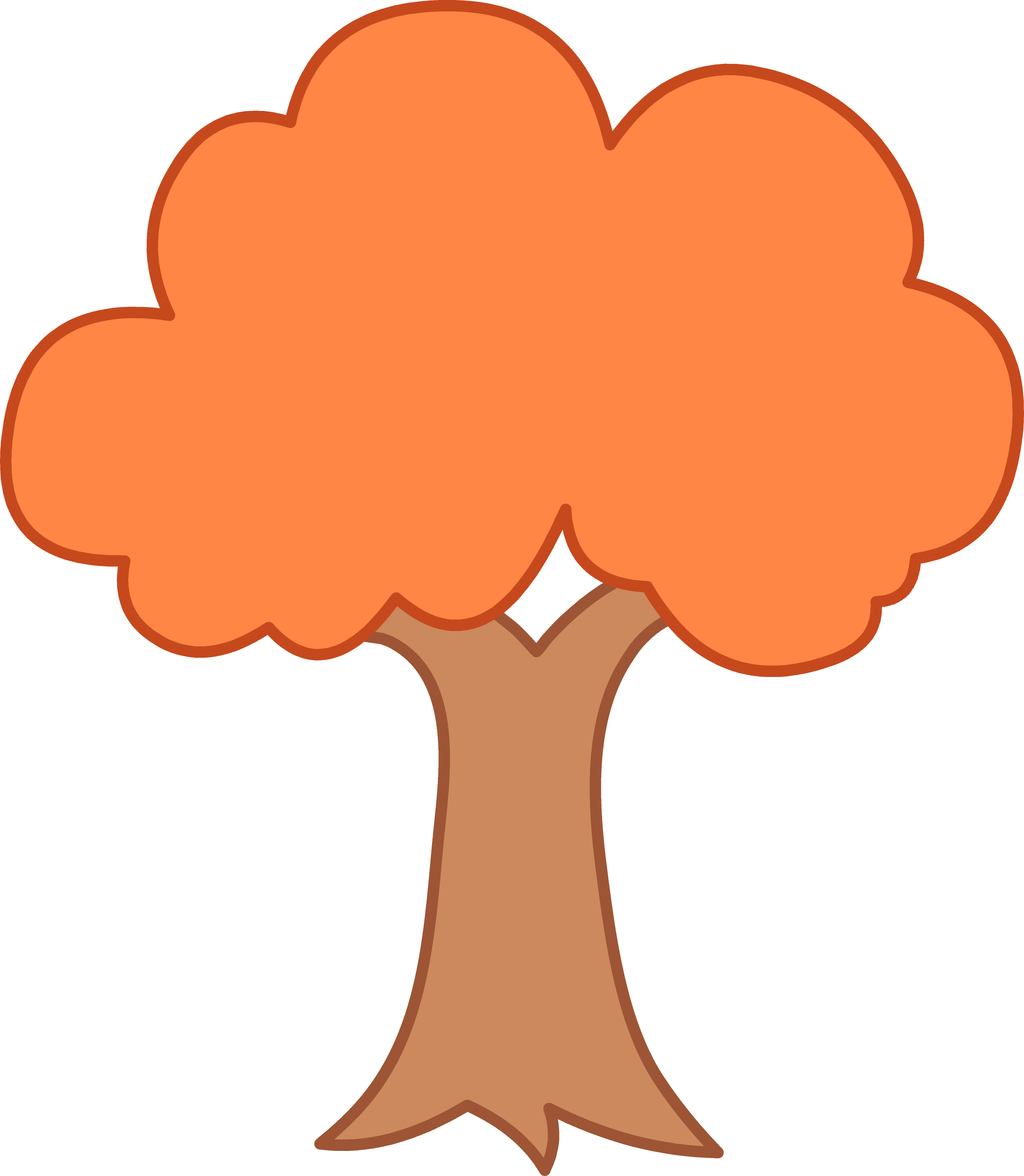 Simple Autumn Tree Design Free Clip Art