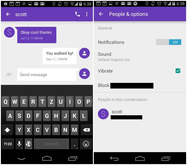 Download the Android 5.0 Lollipop Messenger apk SMS App