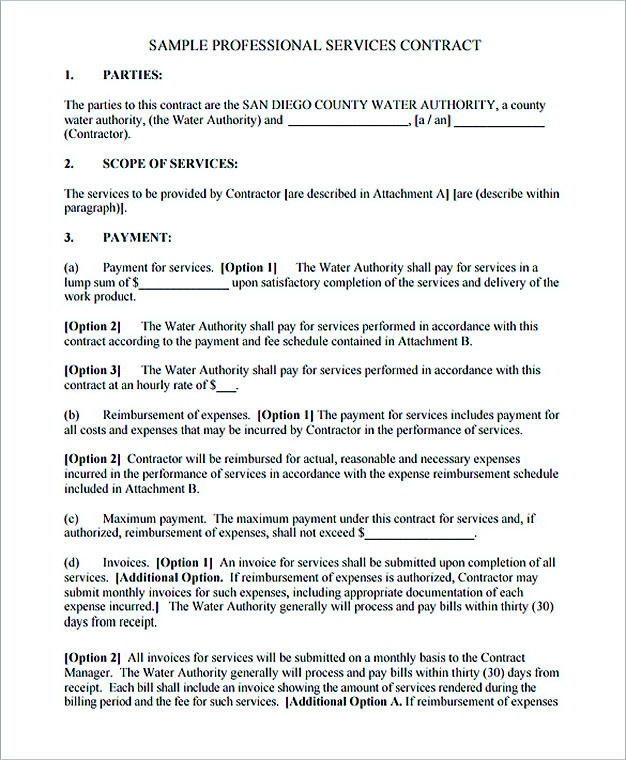 Service Contract Template and Important Terms to Write