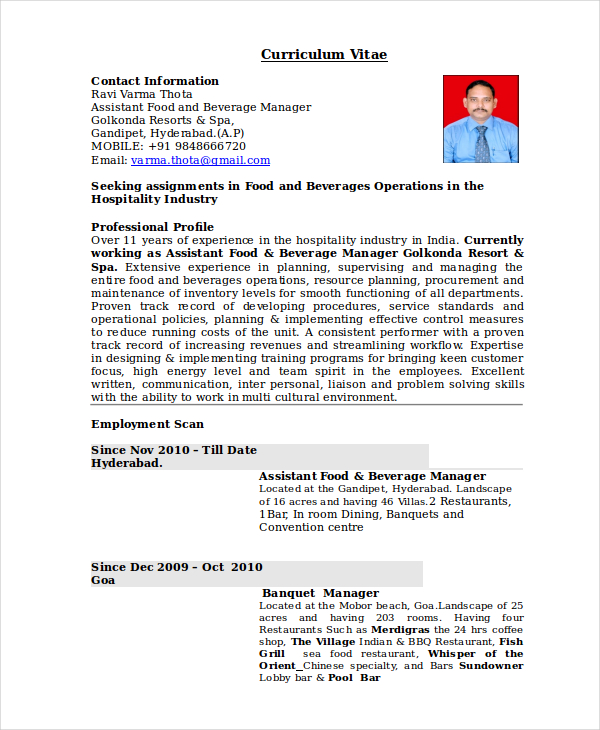 Creative Restaurant General Manager Resume Sample and Suggestions