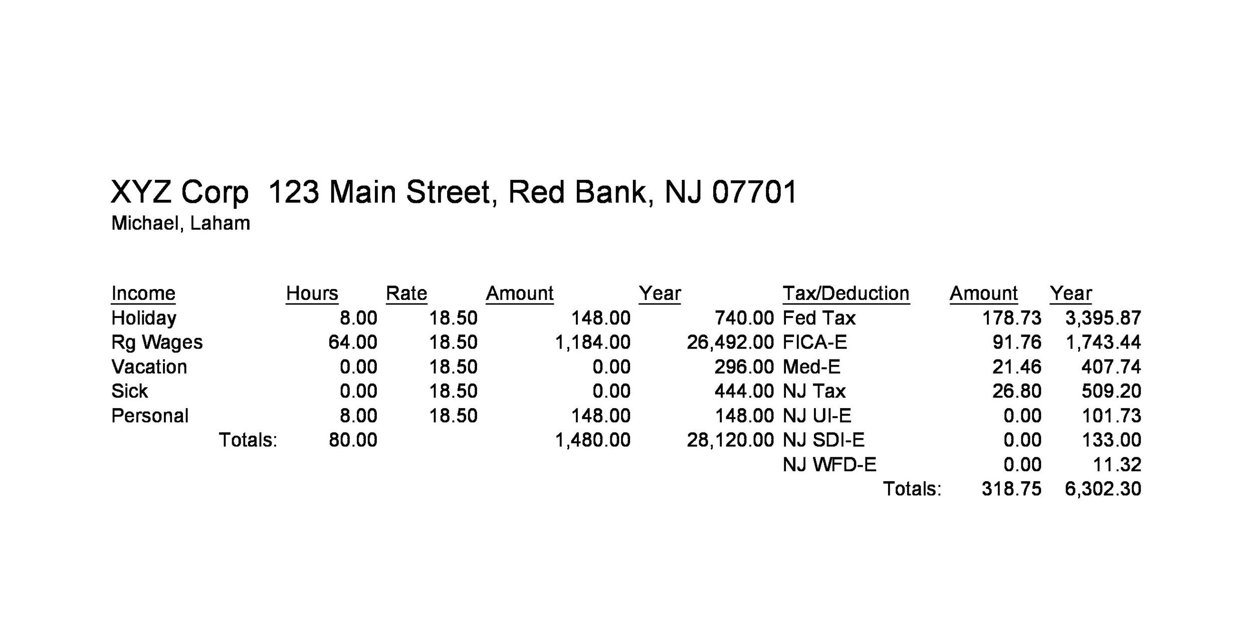 Pay Stub Templates 10+ Free Printable Word, Excel & PDF