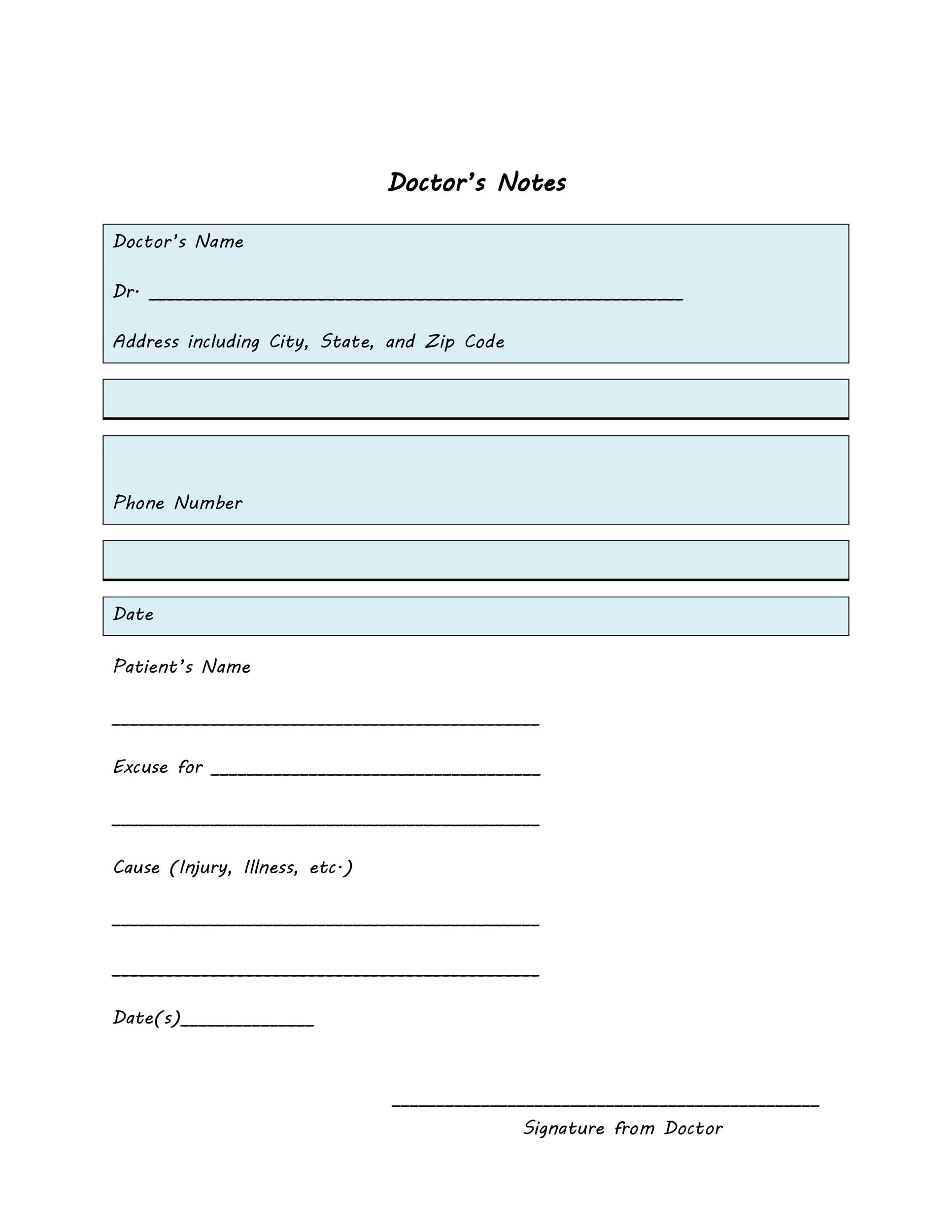 25+ Free Doctor Note / Excuse Templates ᐅ TemplateLab