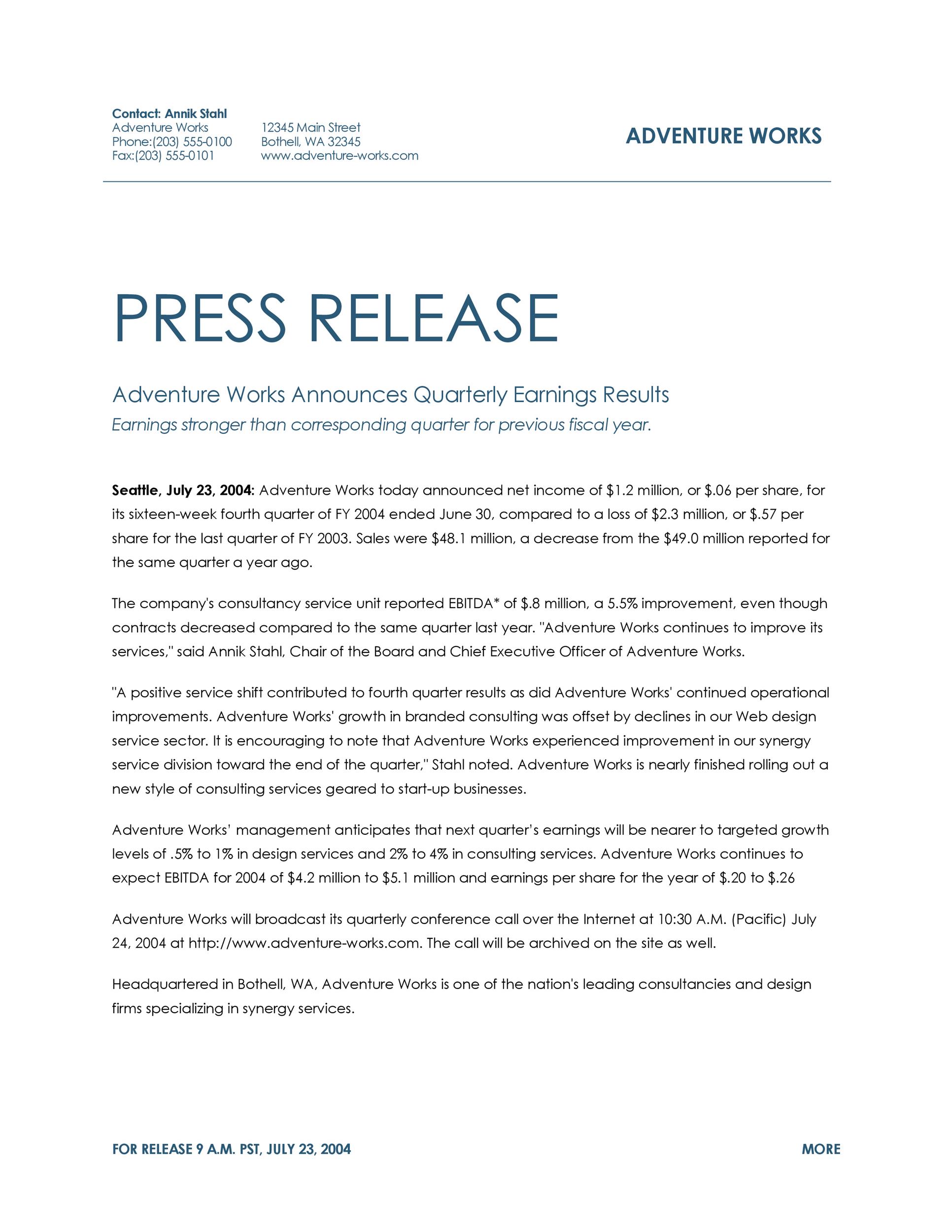 46 Press Release Format Templates, Examples & Samples ᐅ TemplateLab