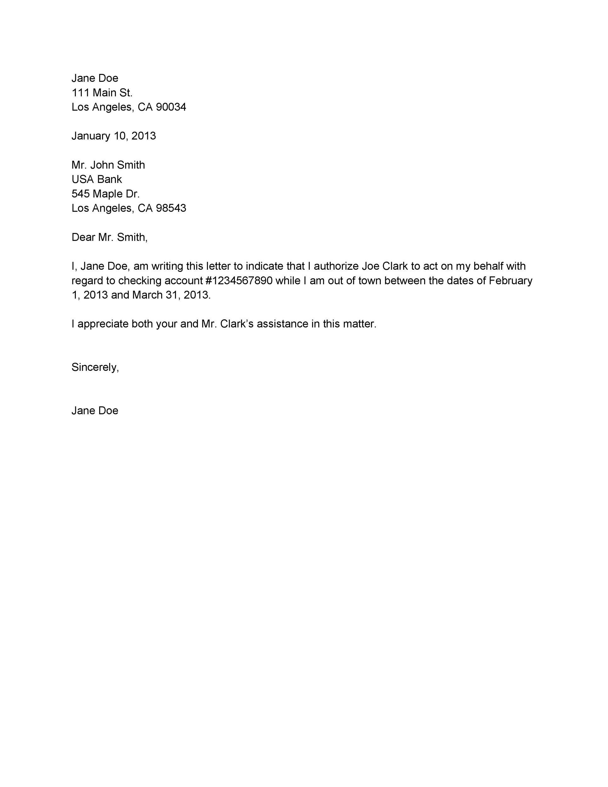 46 Authorization Letter Samples & Templates ᐅ TemplateLab