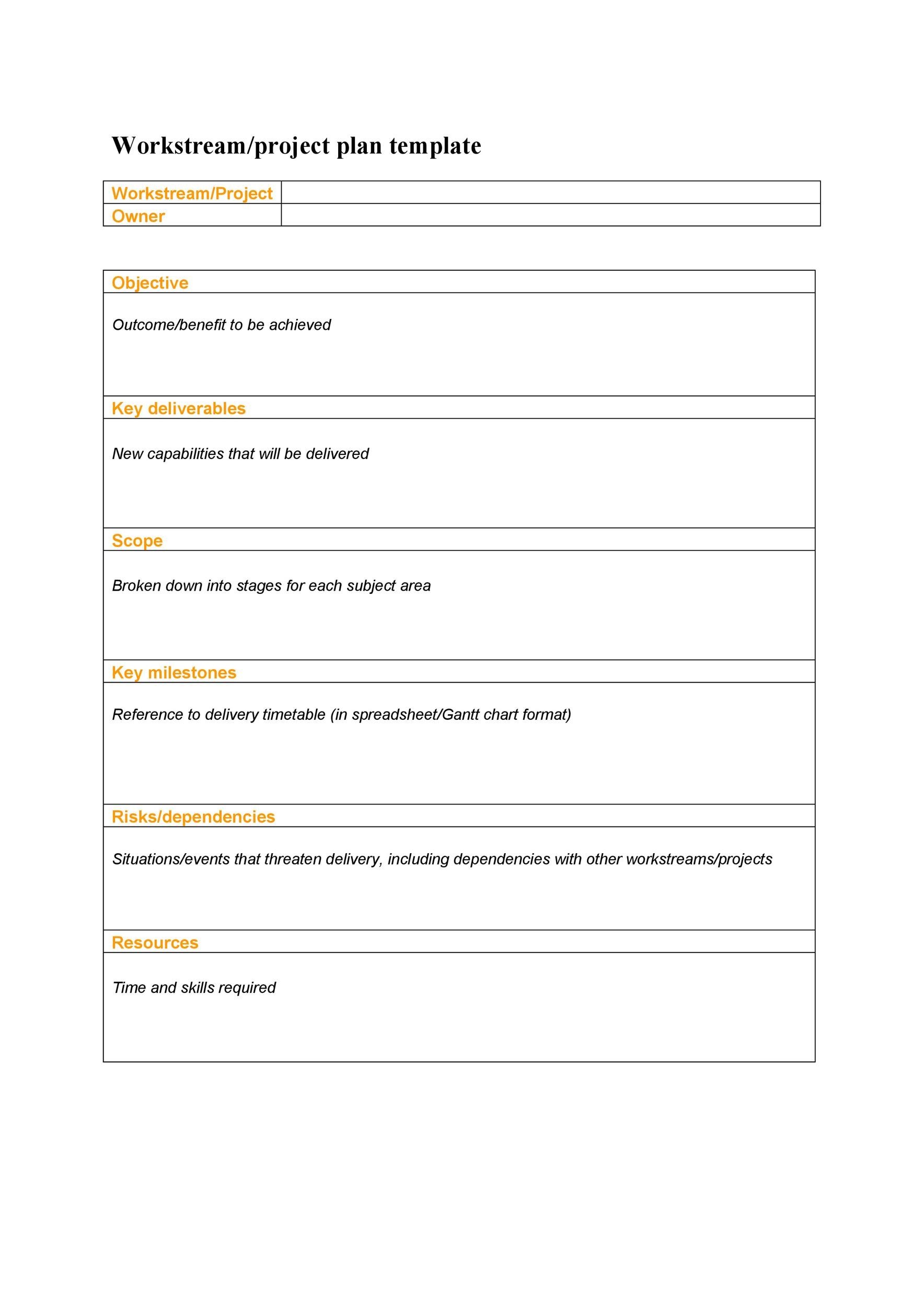 48 Professional Project Plan Templates [Excel, Word, PDF] ᐅ TemplateLab