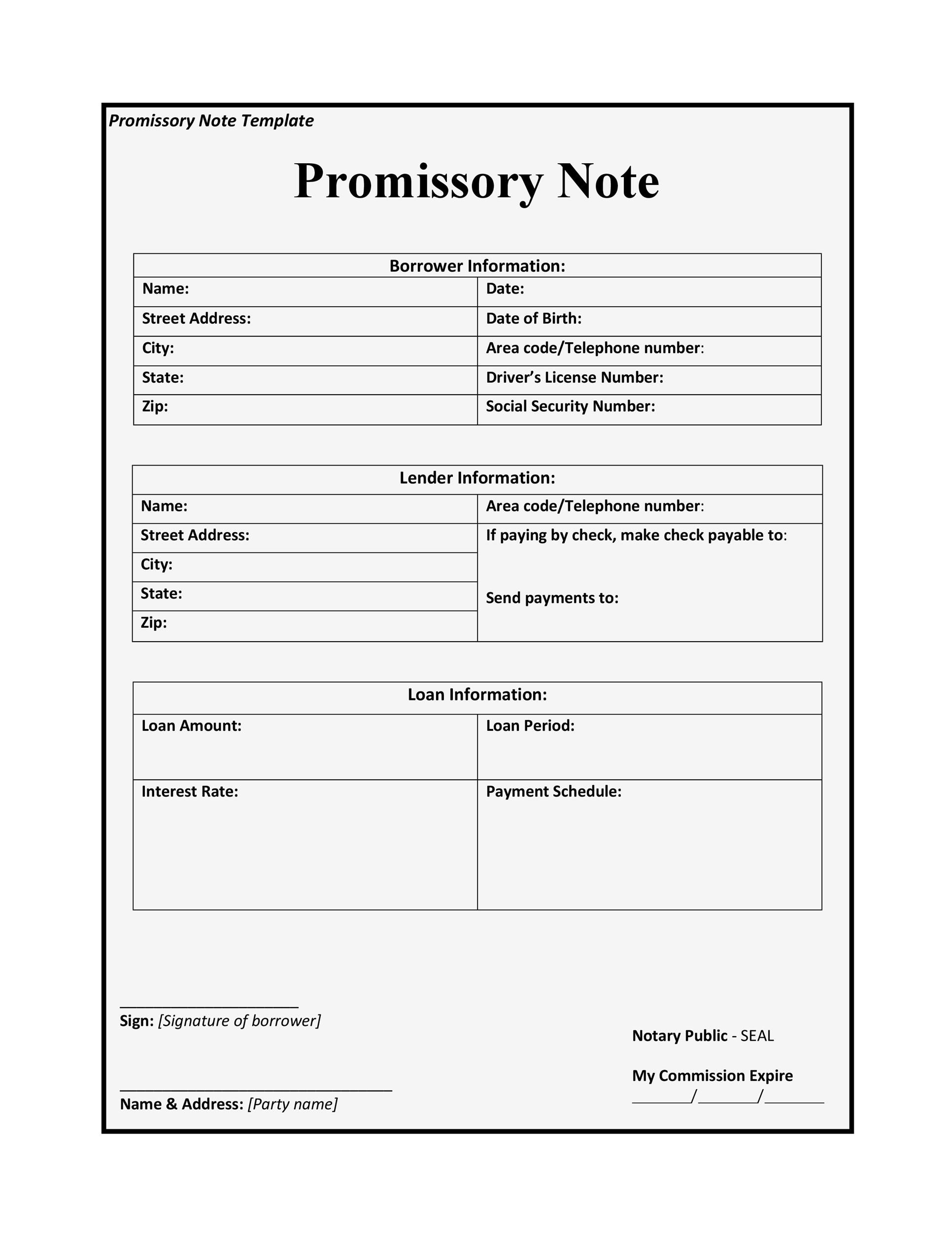 45 FREE Promissory Note Templates & Forms [Word & PDF] ᐅ TemplateLab