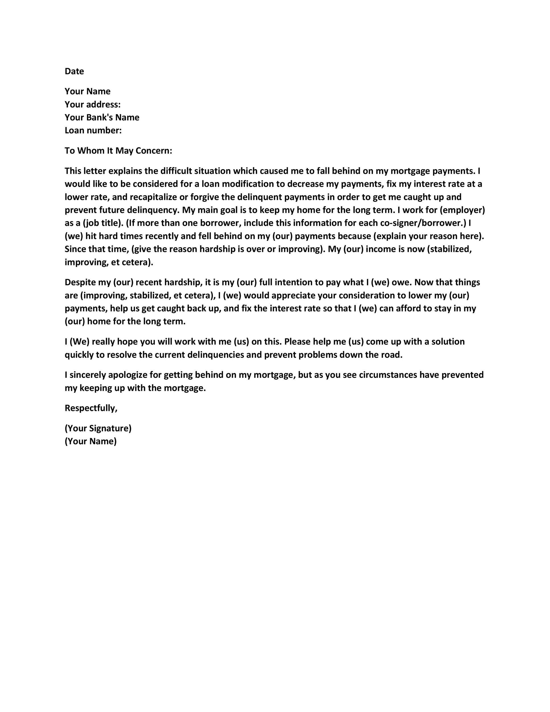 35 Simple Hardship Letters (Financial, for Mortgage, for