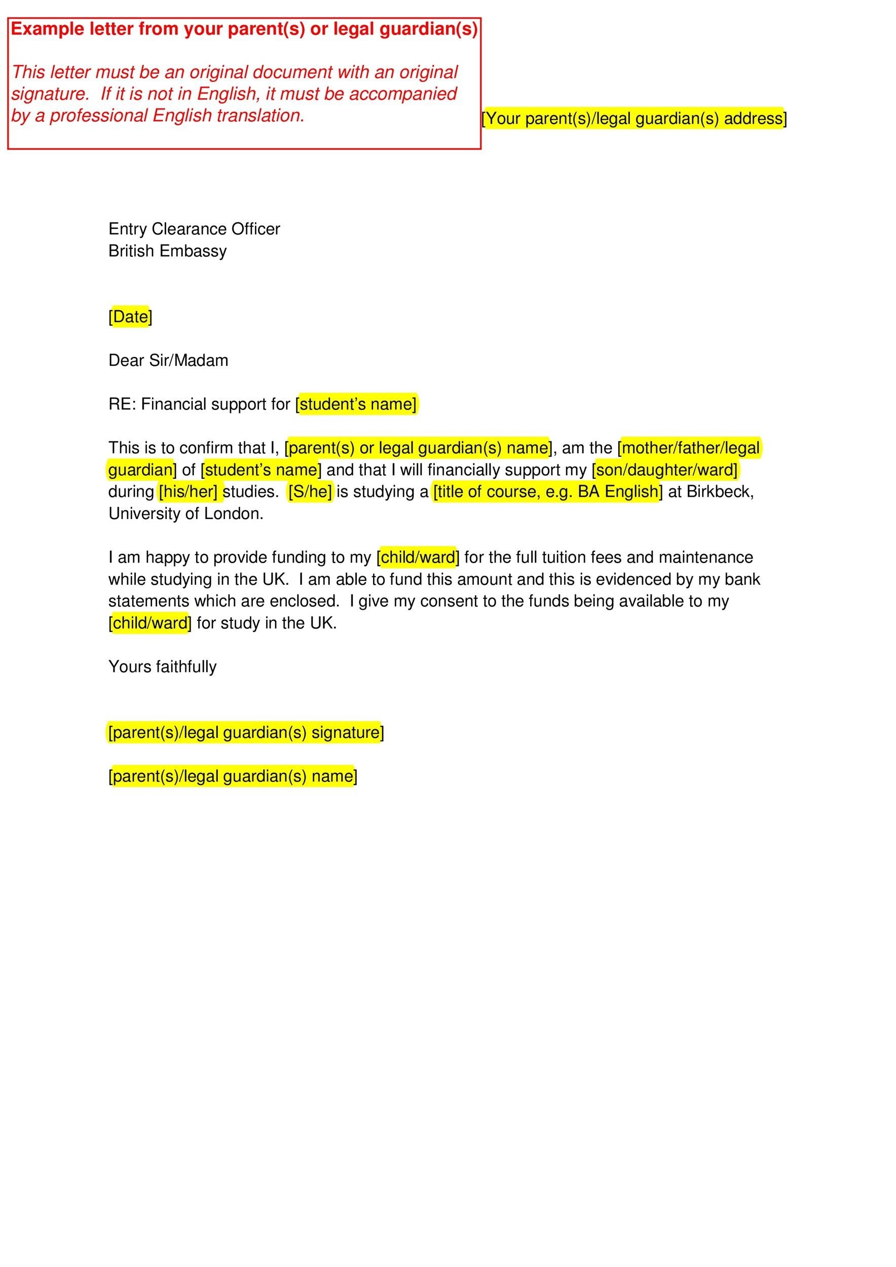 40+ Proven Letter of Support Templates [Financial, for