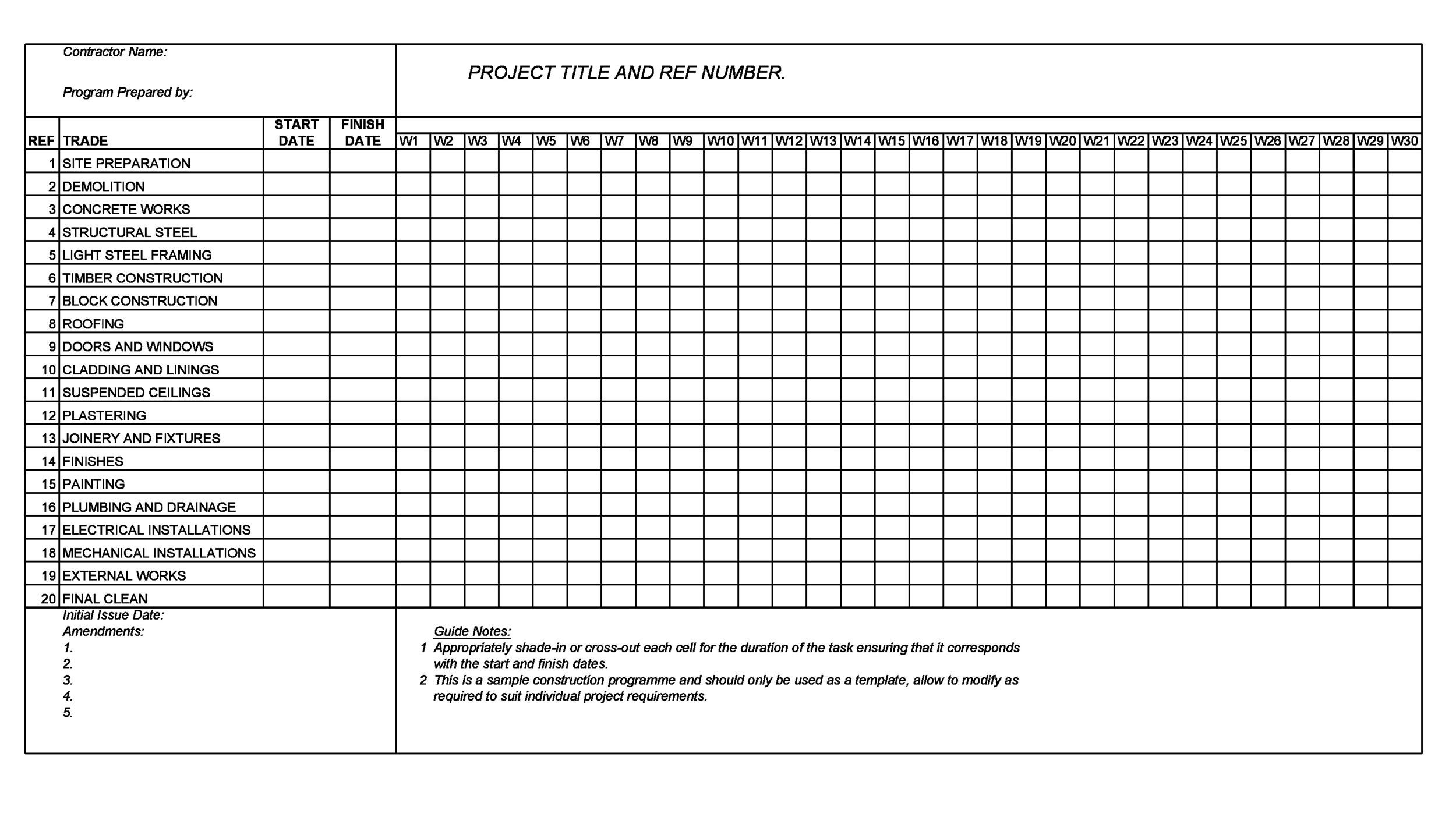 21 Construction Schedule Templates in Word & Excel ᐅ TemplateLab