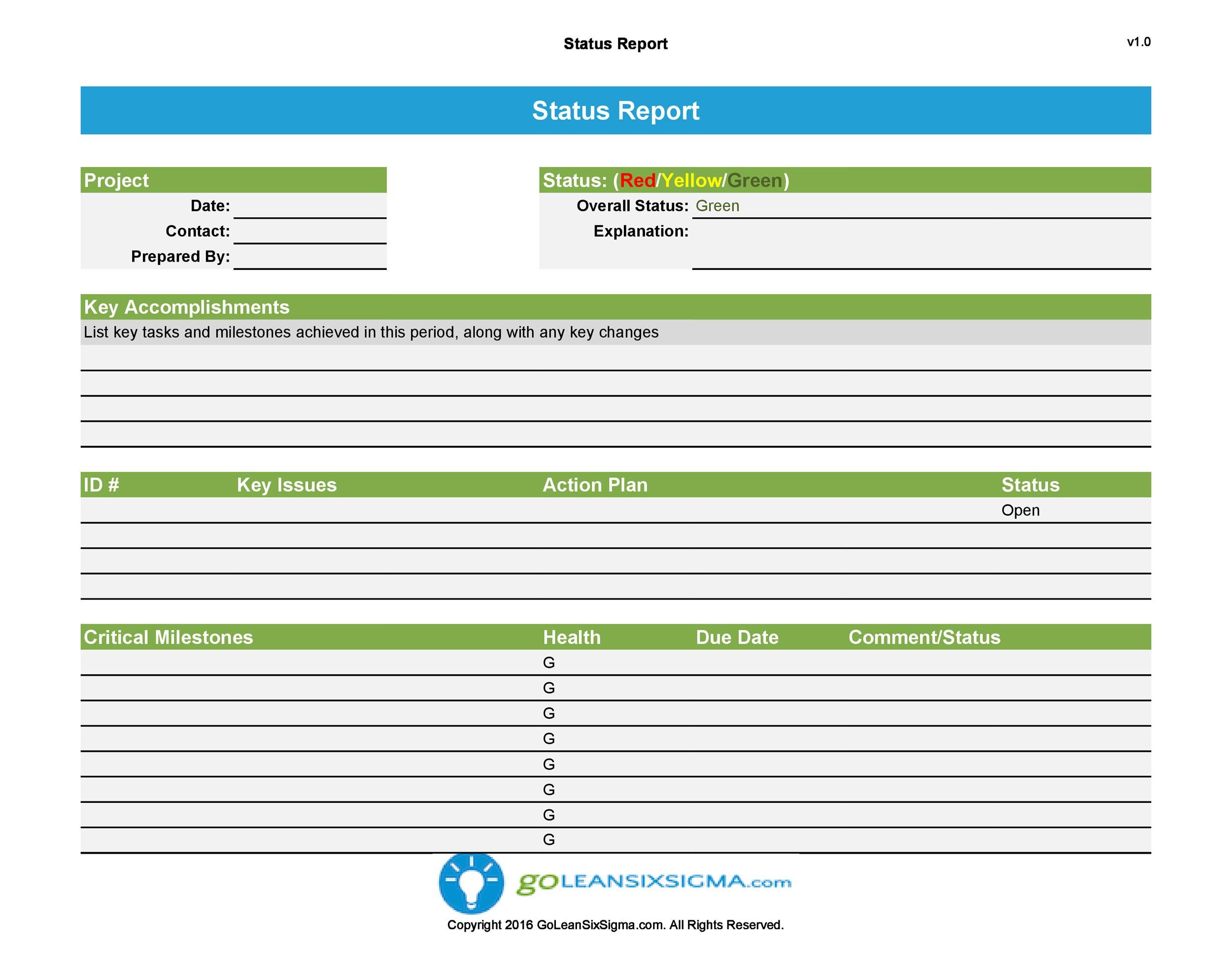 40+ Project Status Report Templates [Word, Excel, PPT] ᐅ TemplateLab