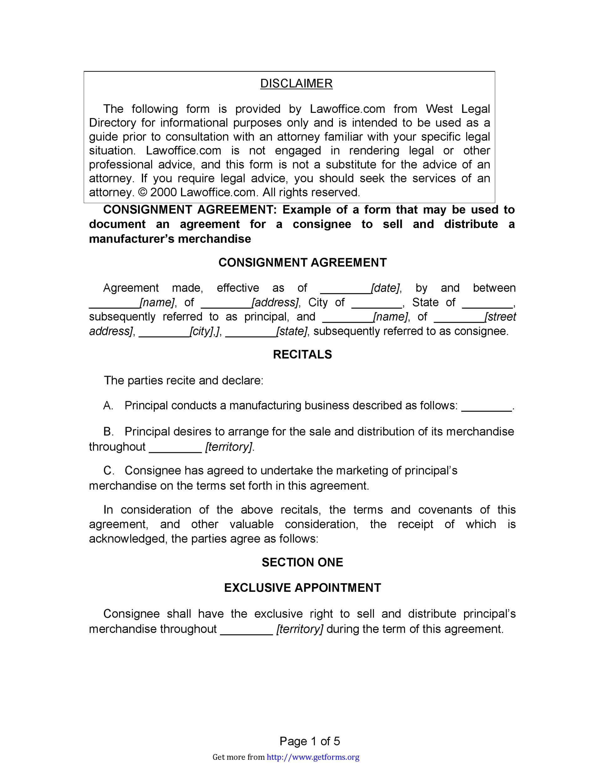 40+ Best Consignment Agreement Templates & Forms ᐅ TemplateLab