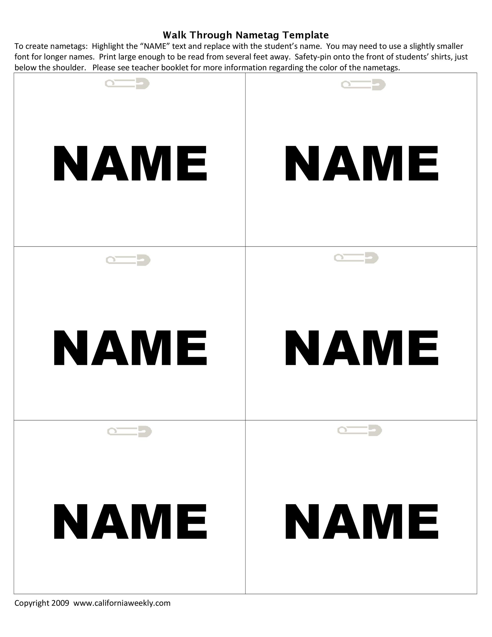 47 Free Name Tag + Badge Templates ᐅ TemplateLab