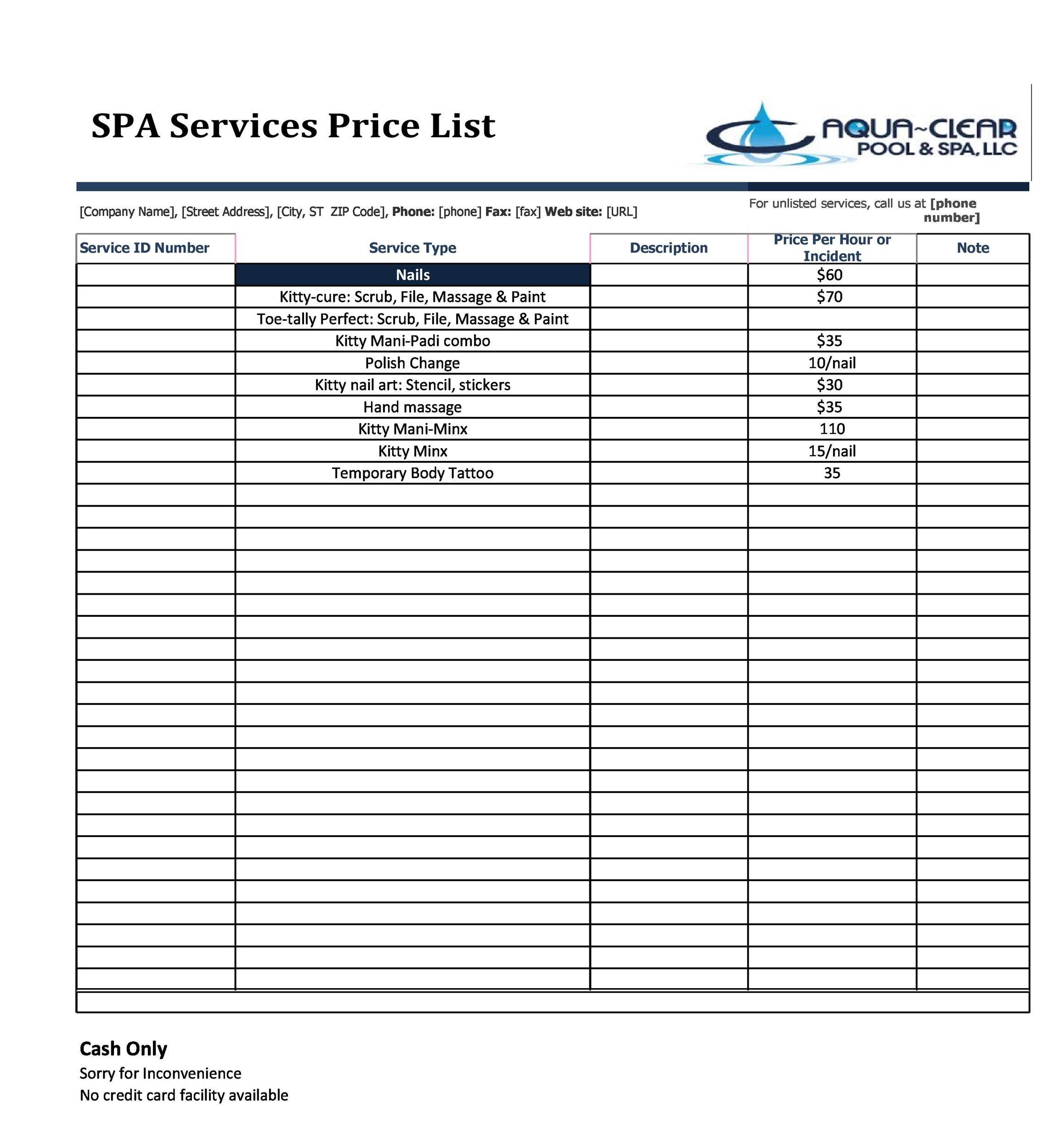 Excel Templates Special Order Pricing Template